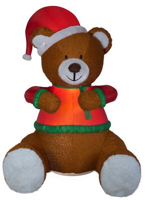 teddy bear with santa hat