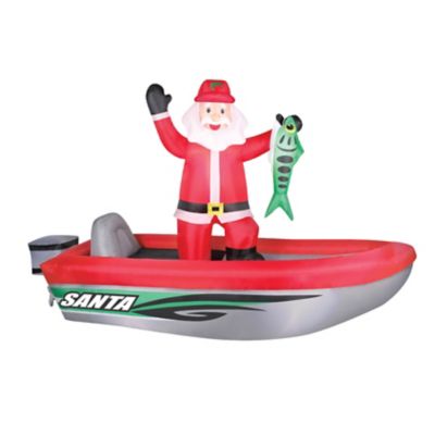 Occasions Limited 10 ft. Outdoor Fishing Santa Inflatable Christmas Decoration