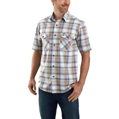 Carhartt Men's Short-Sleeve Lightweight Plaid Shirt