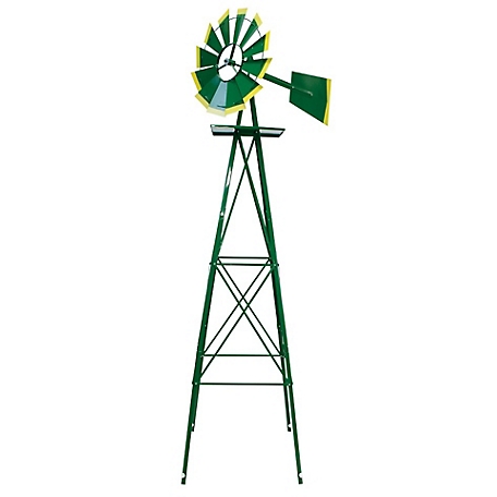 SMV Industries 4.5 ft. Green with Yellow Accent Windmill