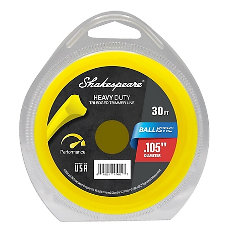 Shakespeare Ballistic Tri-Edged Trimmer Line, 0.105 in. x 30 ft.