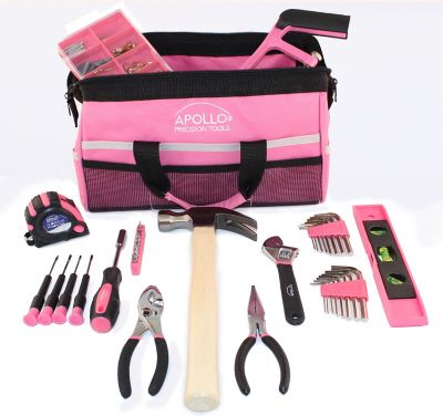 Image showing  201 pc. Household Tool Kit in Bag, Pink