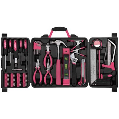 Apollo Tools Household Tool Kit, Pink, 71 pc., DT0204P