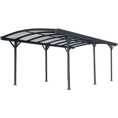 Hanover 19-Ft. x 10-Ft. Aluminum Arch-Roof Carport with Opaque Polycarbonate Roof Panels