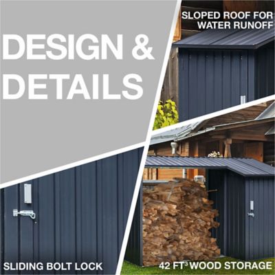 Image showing  2-in-1 Galvanized Steel Multi-Use Shed