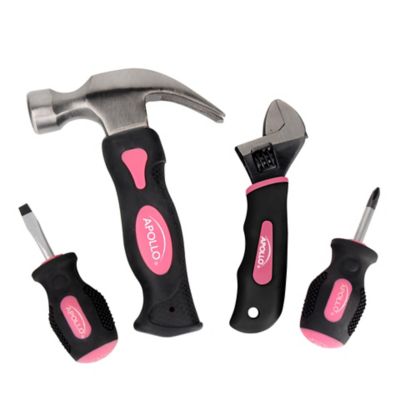 Apollo Tools Stubby Tool Set, Pink, 4 pc., DT0240P