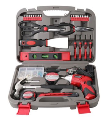 Apollo Tools Household Tool Kit with 3.6V Screwdriver, 135 pc., DT0773