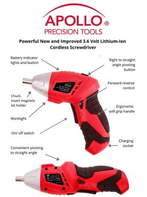 Image showing  Household Tool Kit with 3.6V Screwdriver, 135 pc., DT0773