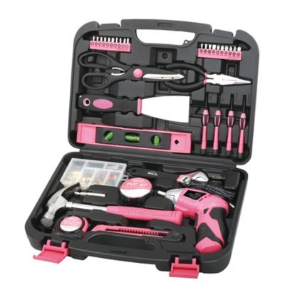 Apollo Tools Household Tool Kit, Pink, 135 pc., DT0773N1