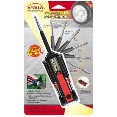 Image showing  Mr. 7-Hands Screwdriver Tool with Flashlight