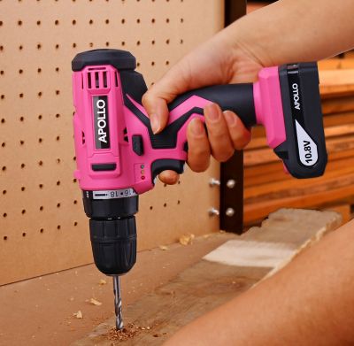 Image showing  10.8V 3/8 in. Li-Ion Drill with 30 pc. Bit Set, Pink