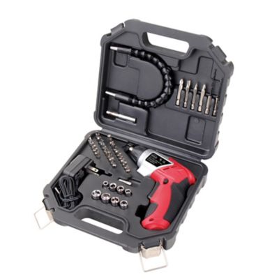 Apollo Tools Cordless 3.6V Li-Ion Screwdriver with 45 pc. Set, Rechargeable