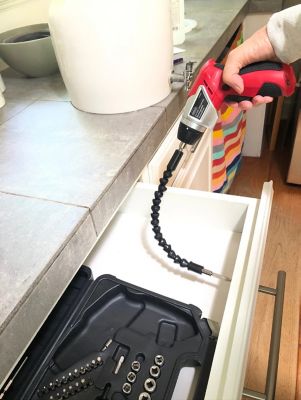 Image showing  Cordless 3.6V Lithium-Ion Screwdriver, Rechargeable, 45 pc. Set