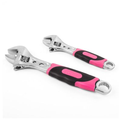 Apollo Tools 6 in. and 8 in. Adjustable Wrench Set, 2 pc.