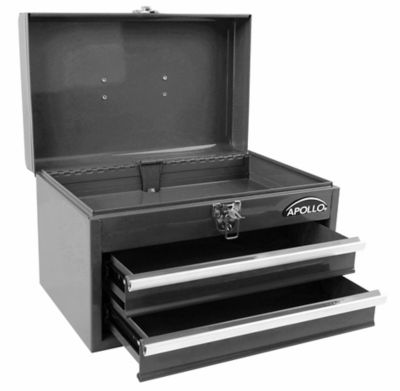 Image showing  14 in. x 8.86 in. 2-Drawer Steel Chest, Black