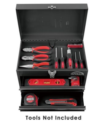 Image showing  14 in. x 8.86 in. 2-Drawer Steel Chest, Black