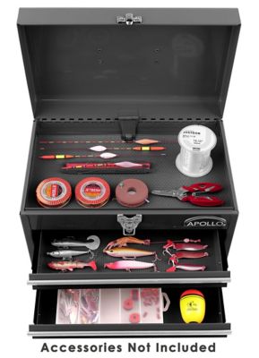 Image showing  14 in. x 8.86 in. 2-Drawer Steel Chest, Black