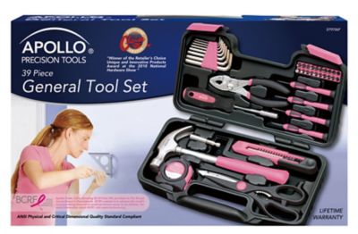 Image showing 5 th Apollo Tools 39 pc. General Tool Set, Pink