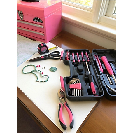 Buy Member's Mark 11 Toolbox with 5 Piece Tool Set - Pink by