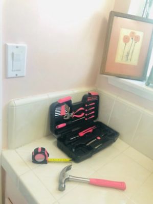 Image showing 8 th Apollo Tools 39 pc. General Tool Set, Pink