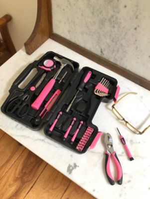 Image showing 9 th Apollo Tools 39 pc. General Tool Set, Pink