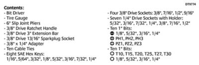 Image showing  SAE Auto Tool Set in Zipper Case, 56 pc., DT9774
