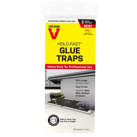 Victor Hold-Fast Rat Glue Traps 10 in x 4.3 in 2-Pack Animal & Rodent Traps