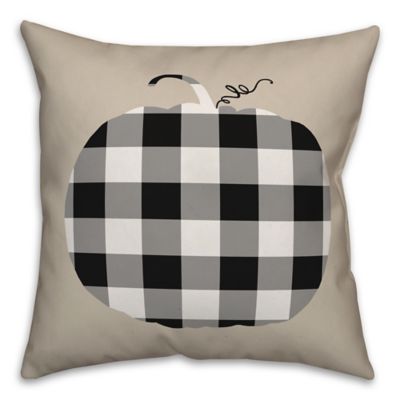 buffalo check pumpkin pillow