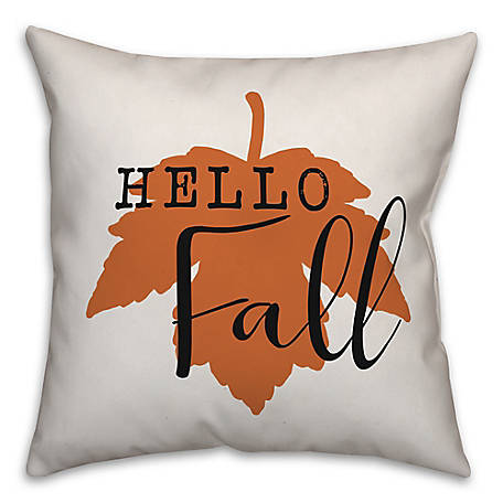 Hello Fall Funny Person Throw Pillow Multicolor 18x18 
