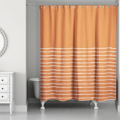 orange shower curtain