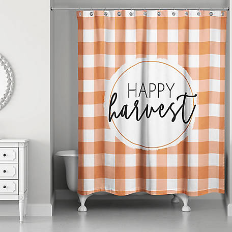 Happy Harvest Shower Curtain, Harvest Shower Curtain Liner