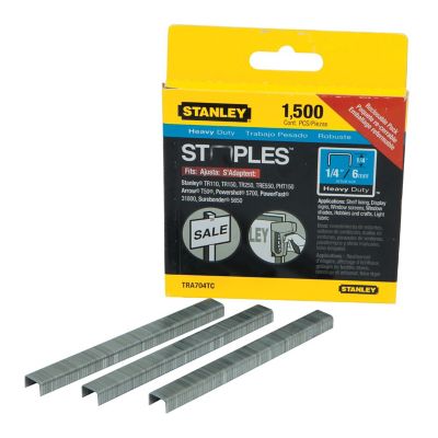 Image showing  1/4 in. Heavy-Duty Staples, 1,000 ct.