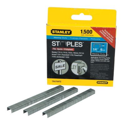 Stanley Sharp Shooter 1/4-Inch Heavy Duty Staples TRA704T Lot of 4 Packs of 1000 