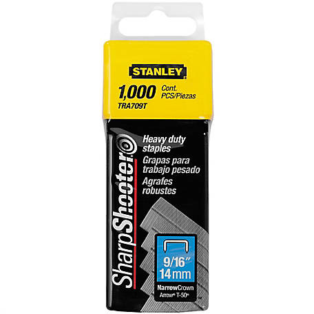 Heavy Duty Staple 1,000/Box Stanley Tools TRA709T 2 Pack 9/16in 