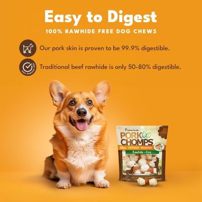 Image showing  3 in. Baked Pork Skin Knots with Real Chicken Wrap, 18 ct. Dog Chews