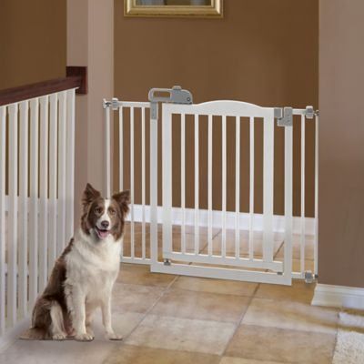 Richell One-Touch Pet Gate II, 32.1 in. to 36.4 in., White