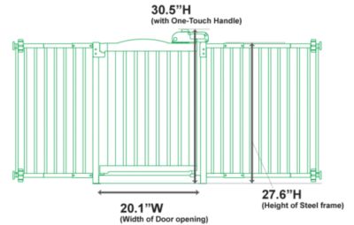 Image showing  One Touch II Wide Wooden Pet Gate, 32.1 in. to 62.8 in. W, White