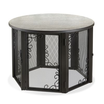 Image showing  1-Door Wood/Steel Accent Table Pet Crate