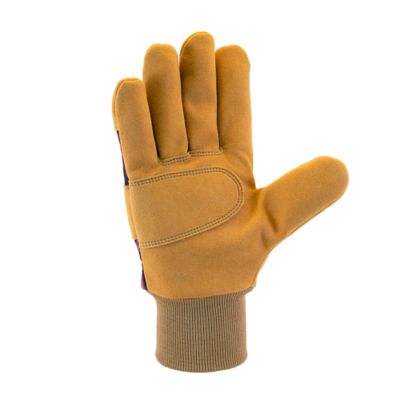 Image showing  Women's Canvas Camo Suede Work Gloves, 1-Pair