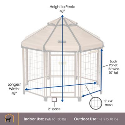 Image showing  4 ft. Dog Kennel with Earth Taupe Brown Cover