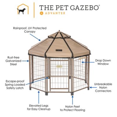 Image showing  4 ft. Dog Kennel with Earth Taupe Brown Cover