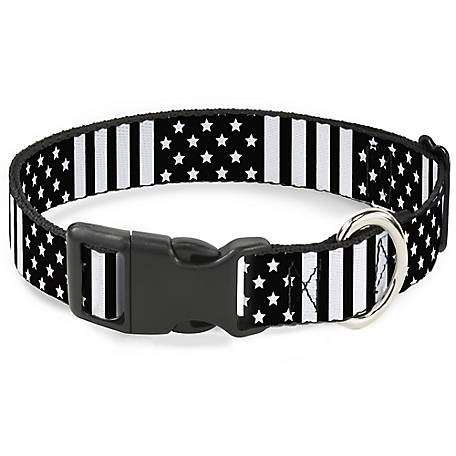 Buckle-Down American Flag Close-Up Plastic Clip Dog Collar Plastic Clip Dog Collar