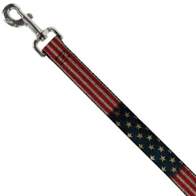 Image showing  Vintage US Flag Stretch Dog Leash, 6 ft., DL-6FT-W32210