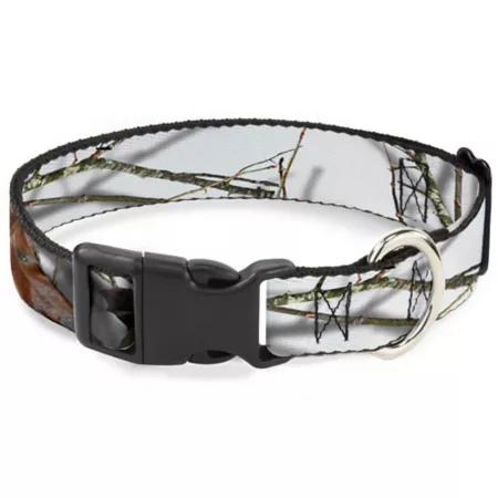 Buckle-Down Mossy Oak Country Roots Snowdrift Camo Plastic Clip Dog Collar Dog Basic Collars