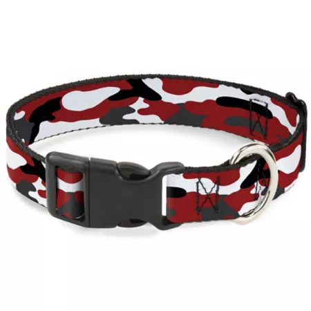 Camouflage Buckle Plastic Clip Dog Collar Plastic Clip Dog Collar 9.5-13 in. Dog Basic Collars