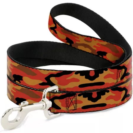 Buckled Dog Leash 1 in x 6 ft Camouflage Dog Basic Leashes