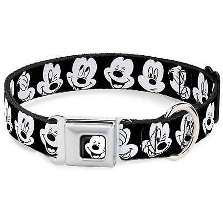 Buckle-Down Mickey Mouse Expressions Close-Up Seatbelt Buckle Dog Collar