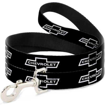 Buckle-Down 1965 Chevrolet Bowtie Dog Leash, Black/White, 4 ft.