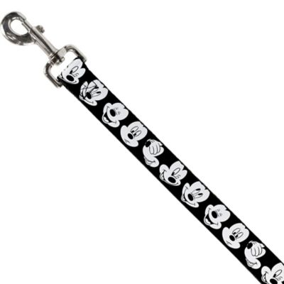 Image showing  Mickey Mouse Expressions Nylon Dog Leash, 6 ft., Black/White