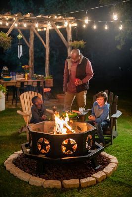 Image showing  43.3 in. Octagonal Wood-Burning Fire Pit